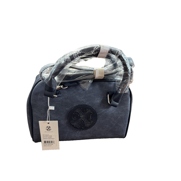 CXL by Christian Lacroix Jasper Satchel Womens Indigo Denim PU Top Handle Bag - Picture 1 of 7